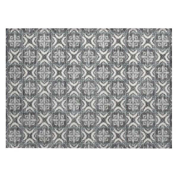 Chantille Machine Washable Indoor/Outdoor Abstract ACN2924 Gray 3 ft. x 4 ft. Area Rug