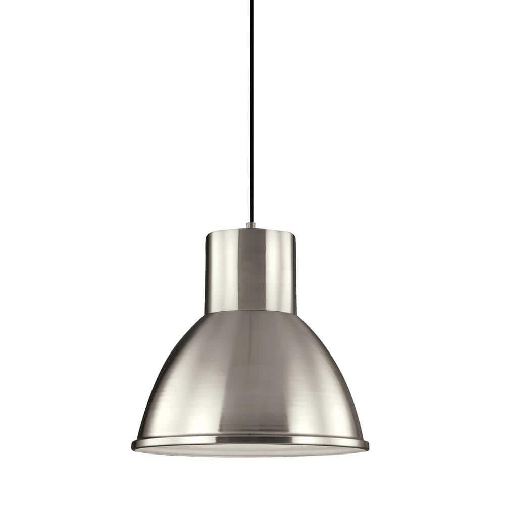 Division Street Sleek Industrial Brushed Nickel Pendant Light