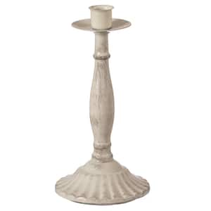 Antique 8" Distressed Candlestick Candle Holder for Dining Room, Entryway, Kitchen and Vanity