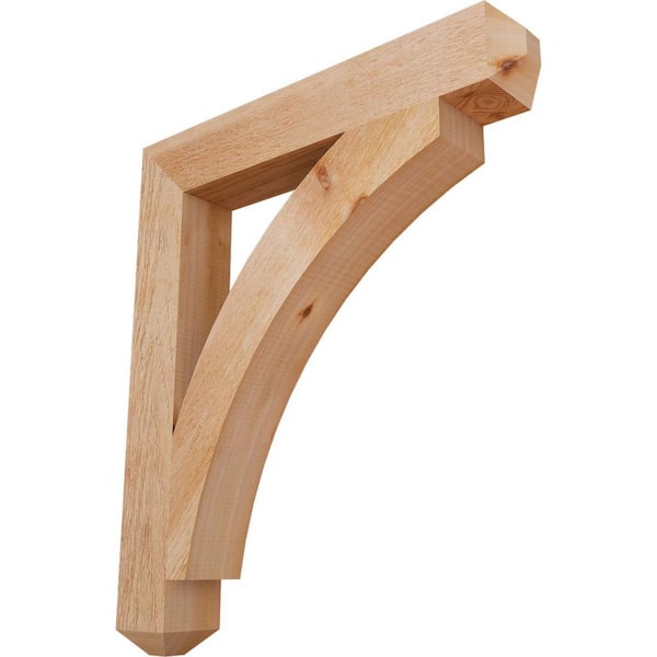 Ekena Millwork 4 in. x 30 in. x 26 in. Western Red Cedar Thorton Craftsman Rough Sawn Bracket
