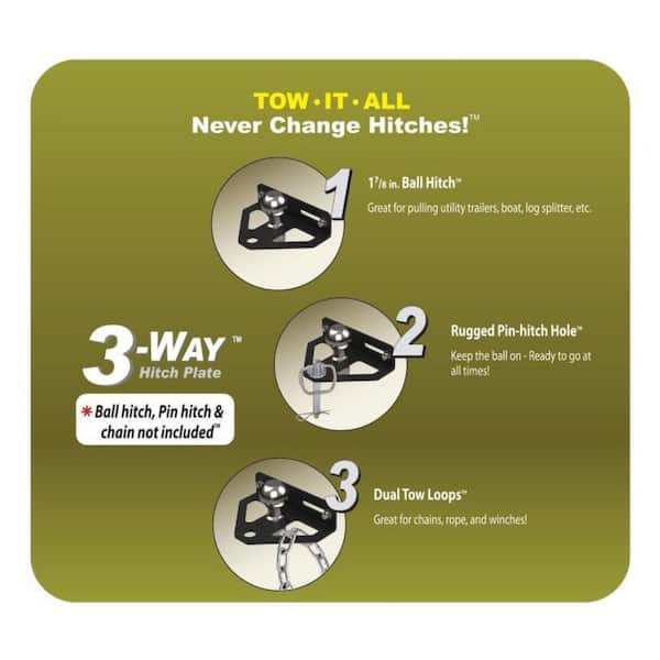 Hitchin Post 3-Way Hitchplate at Good Vibrations lawn mower