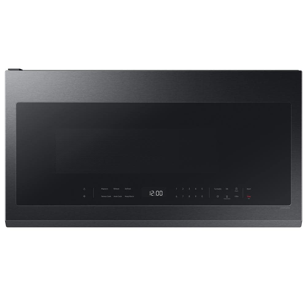Smart 2.1 cu. ft. Over-the-Range Microwave with Auto Connectivity &amp; SmartThings Cooking in Matte Black Steel