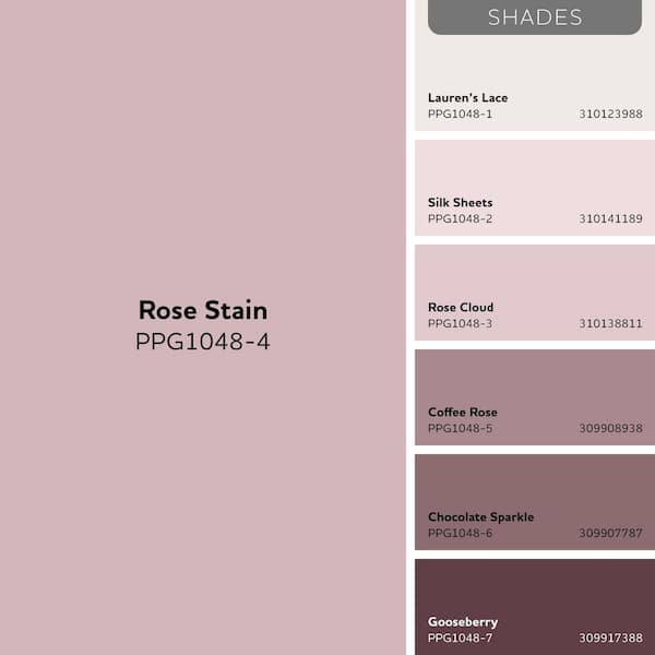 Glidden Essentials 1 gal. PPG1048-4 Rose Stain Semi-Gloss Exterior