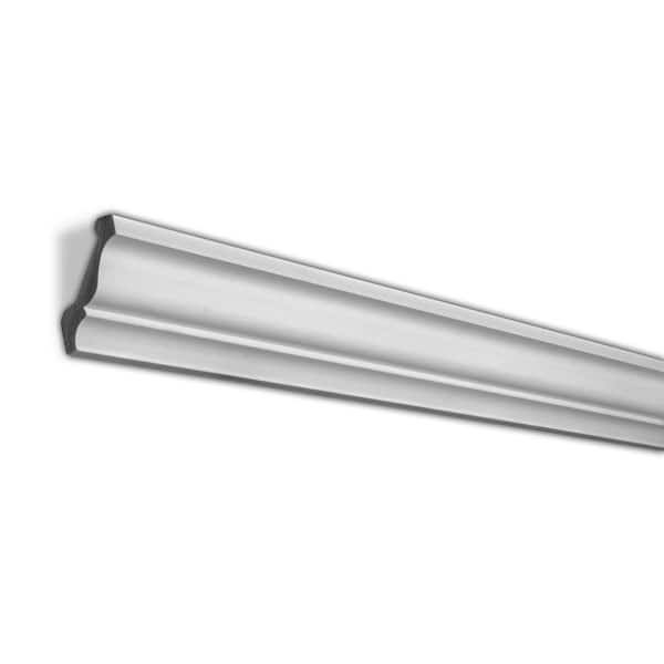 American Pro Decor WM 49 3 in. x 2 in. x 96 in. Plain Recycled Polystyrene Crown Moulding Pro Pack 56 LF (7-Pack)