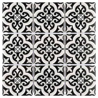 Affinity Braga Smoke Encaustic 11-3/4 in. x 11-3/4 in. x 6mm Porcelain Mosaic Tile