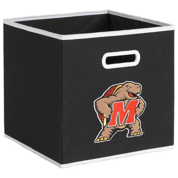 Unbranded College STOREITS University of Maryland 10-1/2 in. W x 10-1/2 in. H x 11 in. D Black Fabric Storage Bin