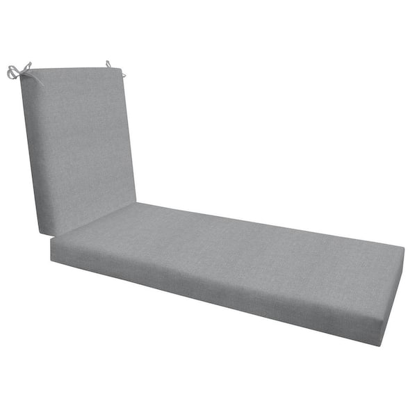 Honeycomb Outdoor Chaise Lounge Chair Cushion Textured Solid Platinum Grey