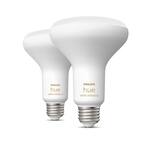 85-Watt Equivalent White Ambiance BR30 LED Dimmable Smart Flood Light Bulb with Bluetooth 2200-6500K (2-Pack)