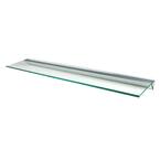 Wallscapes Glacier Clear Glass Shelf with Silver Bracket Shelf Kit ...