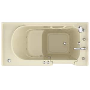 HD Series 30 in. x 60 in. Right Drain Quick Fill Walk-In Air Tub in Biscuit