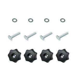 T-Track Knob Kit with 7 Star 5/16 in.-18 Threaded Knob, Bolts and Washers for Woodworking Jigs and Fixtures (Set of 4)