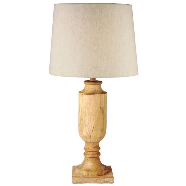 Kenroy Home Oscar 17 in. H Natural Wood Grain Table Lamp