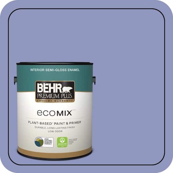 1 gal. #610B-4 Intuitive Semi-Gloss Enamel EcoMix Plant-Based Interior Paint & Primer