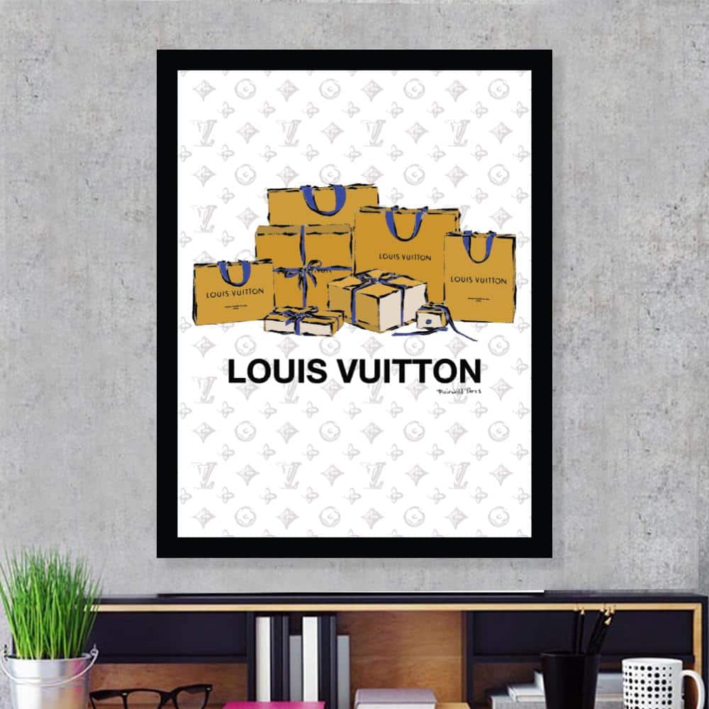 Louis Vuitton Glam Bags Abstract Framed Print for Kids