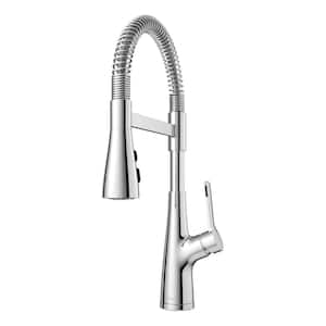 Neera Single-Handle Culinary Pull-Down Sprayer Kitchen Faucet in Polished Chrome