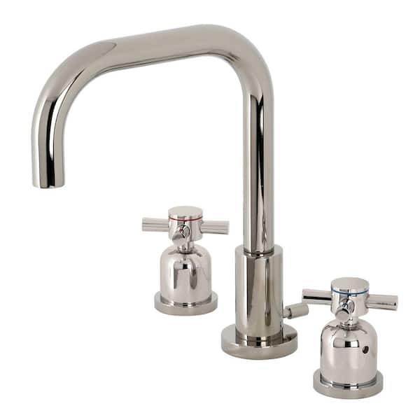 Kingston Brass Concord 8 in. Widespread 2-Handle Bathroom Faucet in Polished Nickel