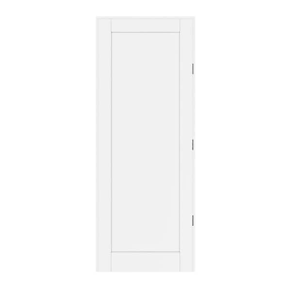 ARK DESIGN 30 in. x 96 in. Paneled Blank 1-Lite Right Handed White Solid Core MDF Door with Quick Assemble Jamb Kit