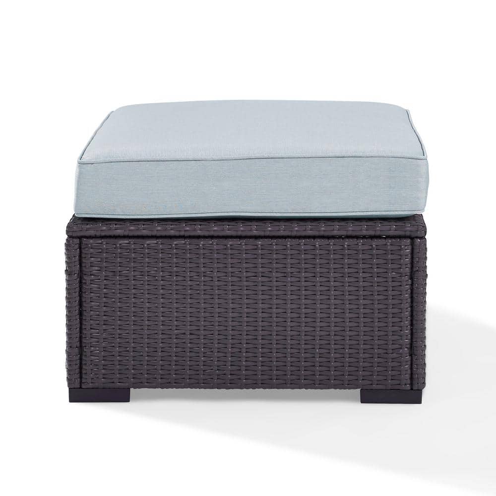 Biscayne 31'' Mist Cushion Resin Wicker Outdoor Ottoman