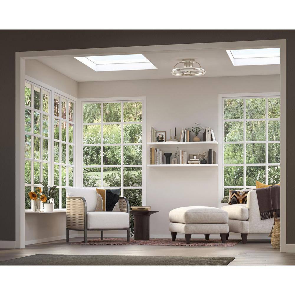 Brushed Nickel 21" LED Ceiling Fan with Remote and Lighting