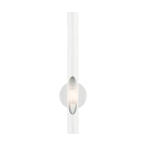 Acra 5.125 in. Shiny White Sconce