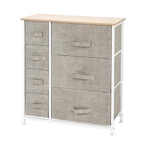 11.81 in W. x 28.74 in. H Beige 7-Drawer Fabric Storage Chest with Beige Drawers
