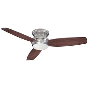 Traditional Concept 52 in. Integrated LED Indoor/Outdoor Pewter Ceiling Fan with Light with Wall Control