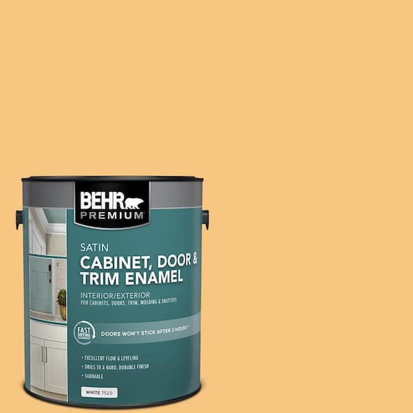 BEHR PREMIUM 1 gal. PPU607 Jackfruit Satin Enamel Interior/Exterior