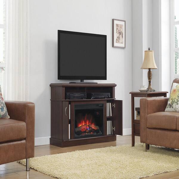 Classic Flame Windsor 46.25 in. Dual Entertainment Electric Fireplace in Midnight Cherry