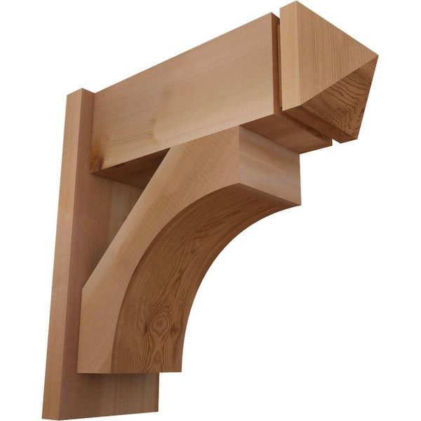 Ekena Millwork 8 in. x 20 in. x 20 in. Western Red Cedar Westlake Arts and Crafts Smooth Outlooker