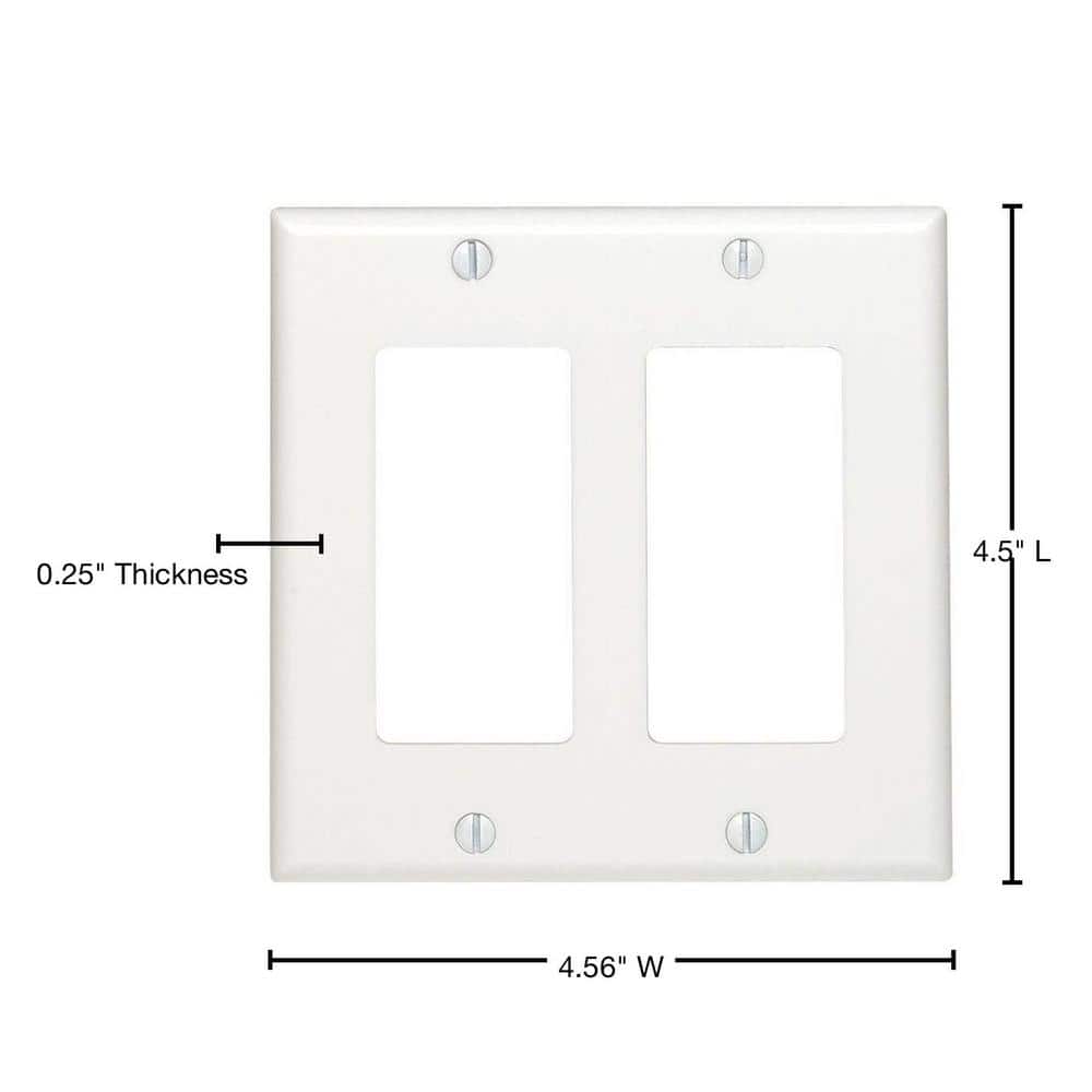 White 2-Gang Urea Mounting Plate