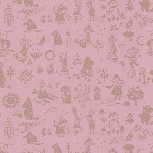 Sandudd Moomin Pink Novelty Wallpaper