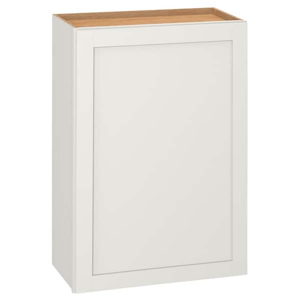 Hampton Bay Westfield Feather White Shaker Stock Assembled Wall Kitchen Cabinet (24 in. W x 12 in. D x 36 in. H)
