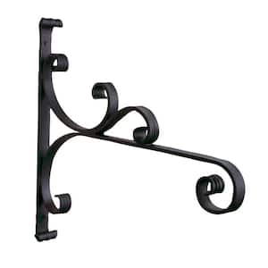 Luxe Classic Black Iron Scroll Hanging Bracket Wall Mounted Hook Outdoor Plant 