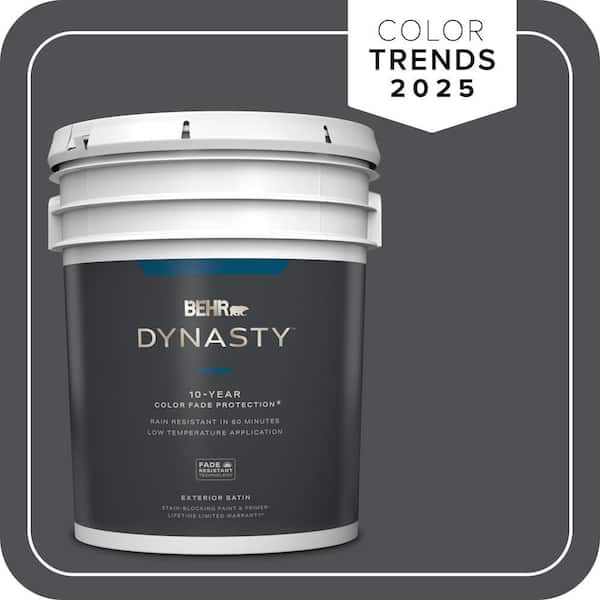 BEHR DYNASTY 5 gal. #PPU18-01 Cracked Pepper Satin Enamel Exterior Stain-Blocking Paint & Primer
