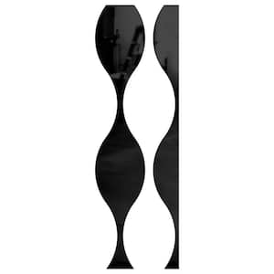 Ozark 0.125 in. T x 0.75 ft. W x 4 ft. L Black Acrylic Resin Decorative Wall Paneling 9-Pack