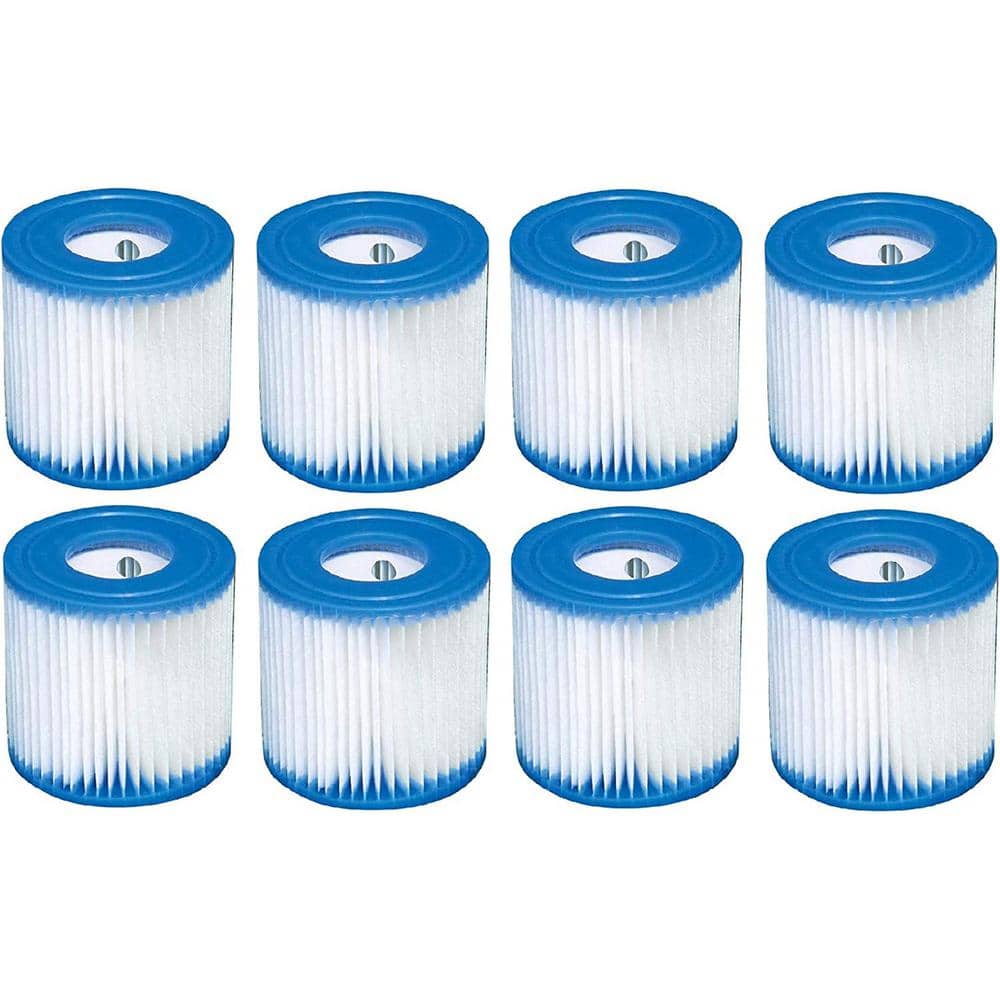 Intex 3.6 in. Dia Type H Easy Set Filter Cartridge Replacement for Swimming Pools (8-Pack)