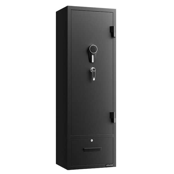 4-Gun Safe Long Gun Cabinet for Rifles and Pistols Quick Access Fireproof Rifle Safe with 2-Ammo Slots 2-Pistol Pockets