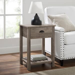 3-story Chair Side Table Night Stand With Storage Shelf End Table Country Table 