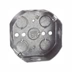 4-Inch Diameter Octagon Steel City 54C6 Outlet Box Cover Galvanized Blank Flat
