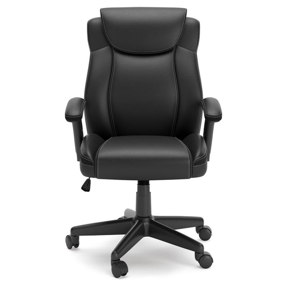 Black Faux Leather Adjustable Executive Swivel Chair