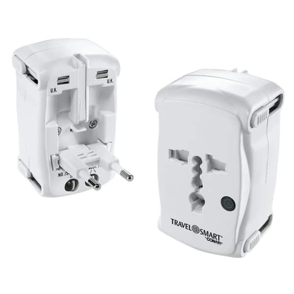 Conair TravelSmart 10 Amp Grounded/Non-Grounded 1-Outlet All-in-One Travel Adapter