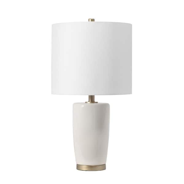 Cream Ceramic Contemporary Table Lamp, Home Depot Canada Table Lamp