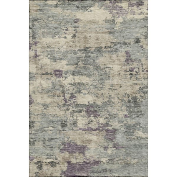 Mayfield Premium Machine Washable Abstract AMF2074 Sage 10 ft. x 14 ft. Area Rug