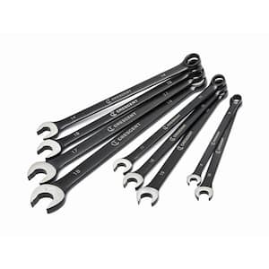 X10 Metric 12-Point Long Pattern Combination Wrench Set with Storage Rack (9-Piece)