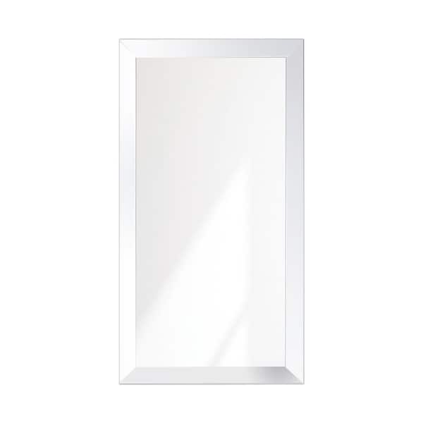 BrandtWorks 32 in. W x 60 in. H Ultra-Gloss Soft-White Wall Mirror