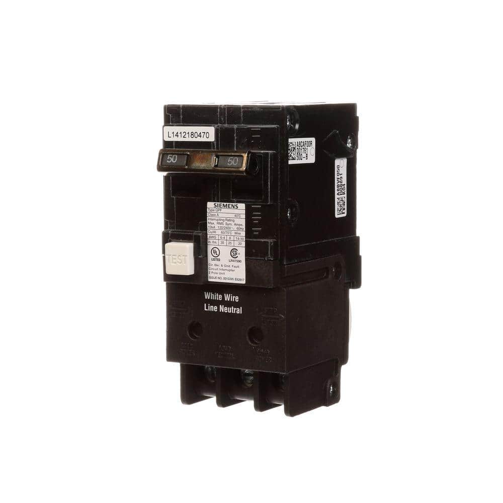 Siemens QPF 50-amp 2 -Pole GFCI Circuit Breaker In The Circuit Breakers