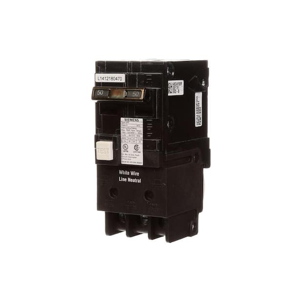 50 Amp Double Pole Type QPF GFCI Circuit Breaker