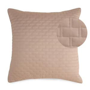 Luxury 100% Viscose from Bamboo Quilted Euro Sham, 1pc - Champagne