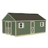 Best Barns Shedquarters 12 ft. x 20 ft. Wood Shed Kit with Barn Doors, Extra Walk-In Door and FortressFloor (240 sq. ft.) SQUASE20F