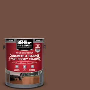 1 gal. #N160-7 Brown Velvet Self-Priming 1-Part Epoxy Satin Interior/Exterior Concrete and Garage Floor Paint